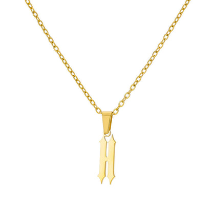 Curaçao Letter Ancient English Necklace