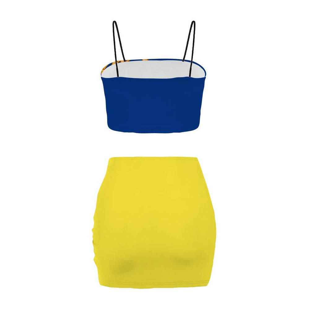 Curacao Women's Crop Top Skirt Set