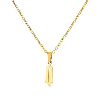 Curaçao Letter Ancient English Necklace