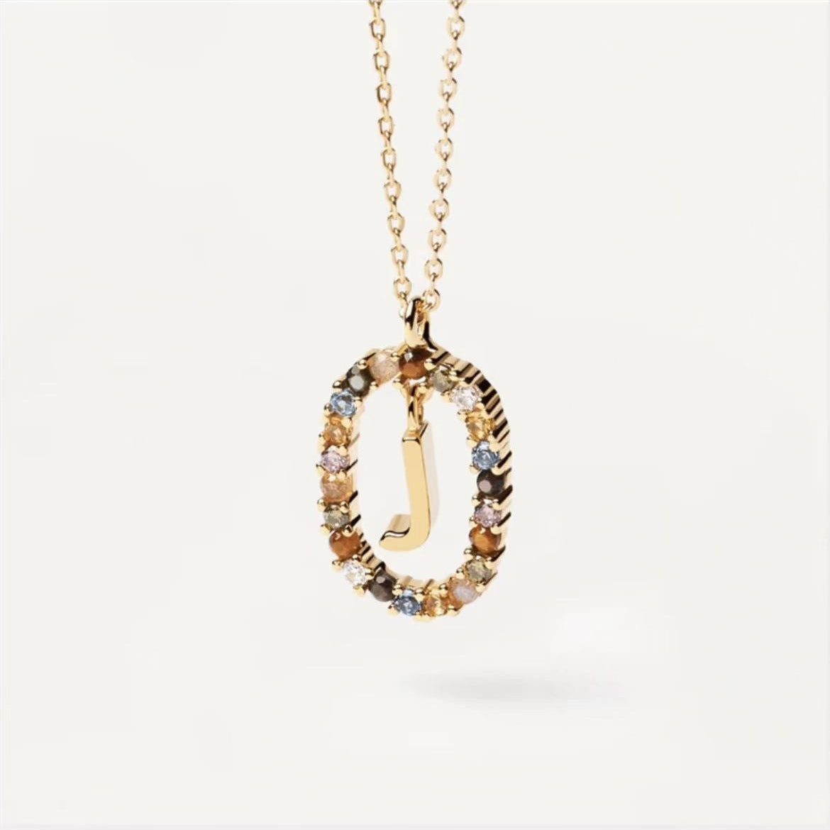 Curaçao colored rhinestone necklace