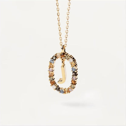 Curaçao colored rhinestone necklace
