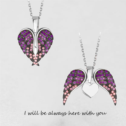 Curaçao Heart Angel wings Necklace