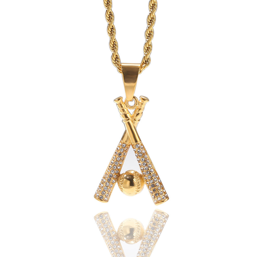 Curaçao baseball bat pendant Necklace