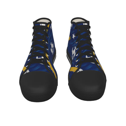 Men's Black Sole Canvas Shoes