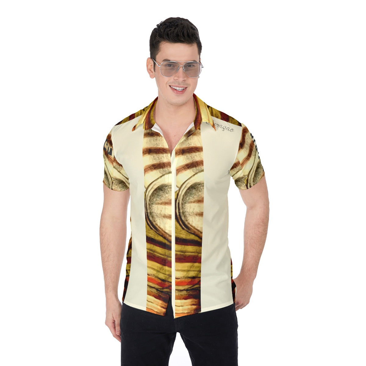 Curacao Flag Color Men's Shirt