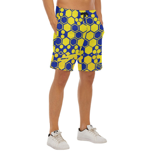 All-Over Print Men's Beach Shorts With Elastic Waist