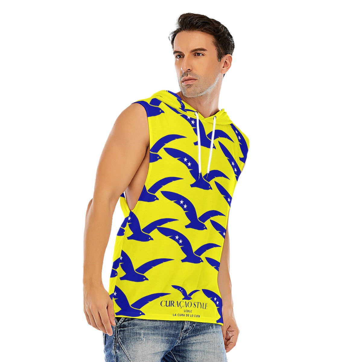 All-Over Print Men’s Sleeveless Pullover Hoodie
