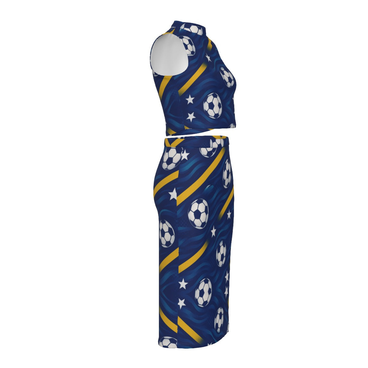 All-Over Print Women's Tank Top & Split High Skirt Set