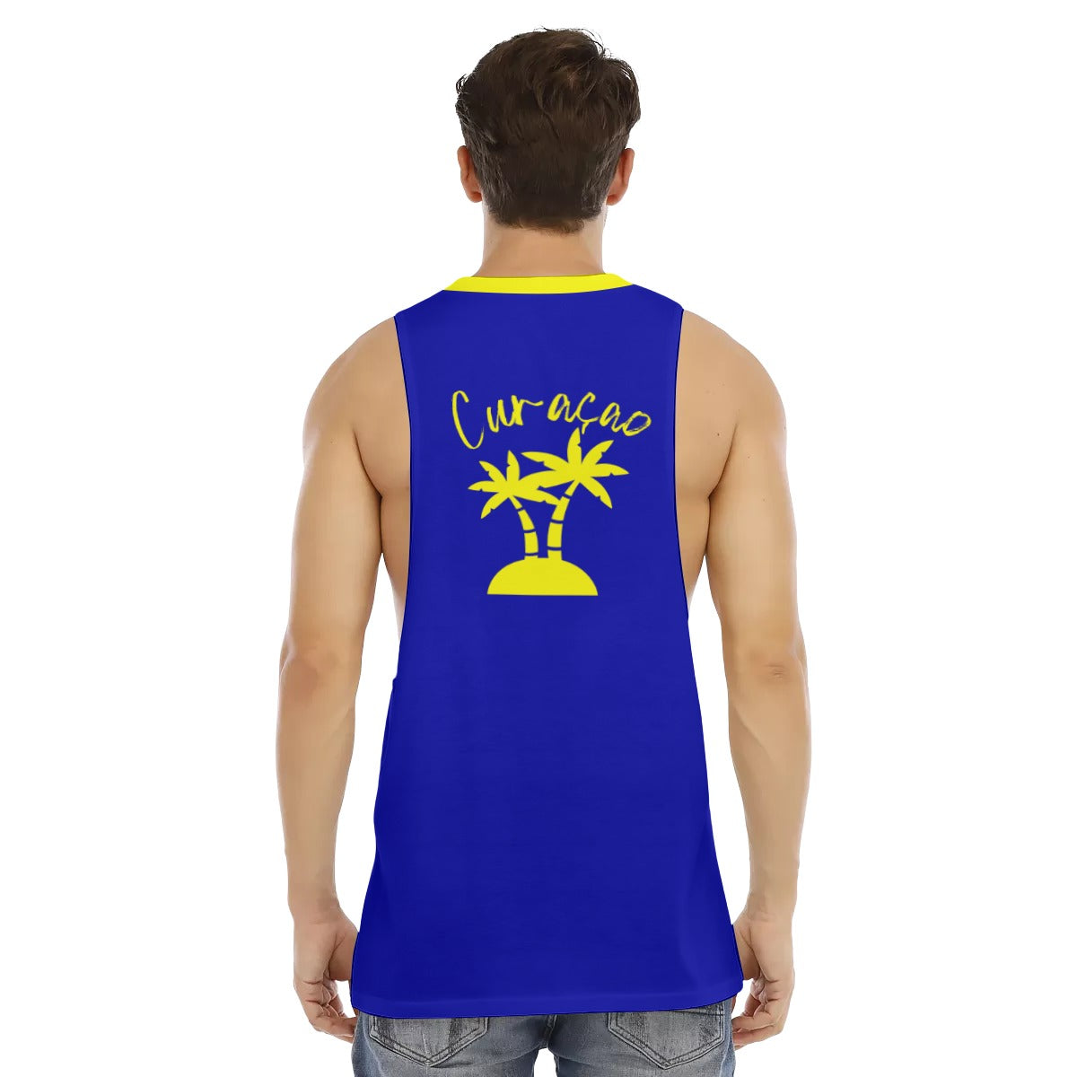 All-Over Print Men's O-neck Long Tank Top