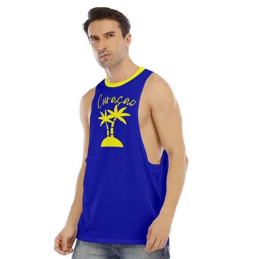 All-Over Print Men's O-neck Long Tank Top