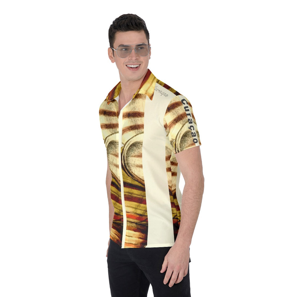 Curacao Flag Color Men's Shirt