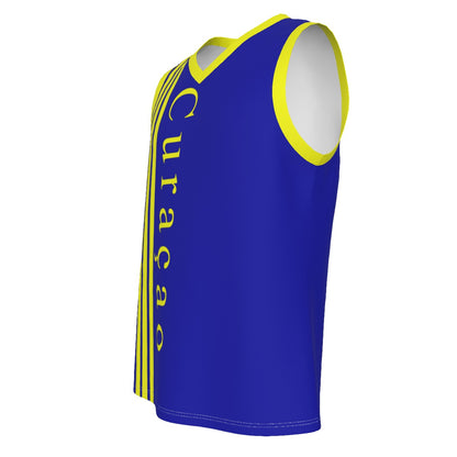 All-Over Print Men's V Neck Basketball Top
