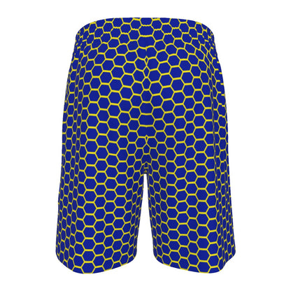 All-Over Print Men's Beach Shorts With Elastic Waist