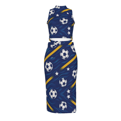 All-Over Print Women's Tank Top & Split High Skirt Set