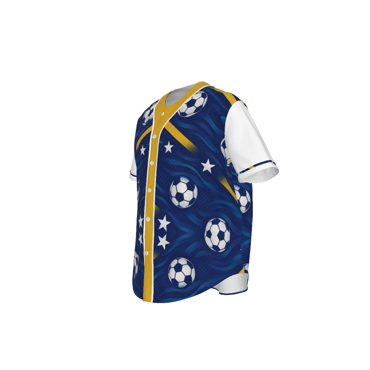All-Over Print Men's Short Sleeve Baseball Jersey With Pinstripes