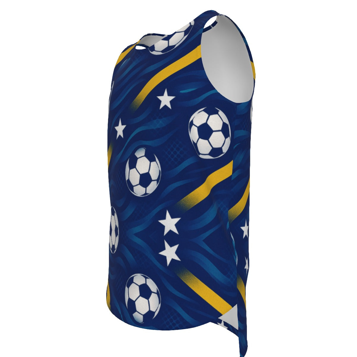 All-Over Print Men's Curved Hem Long Tank Top