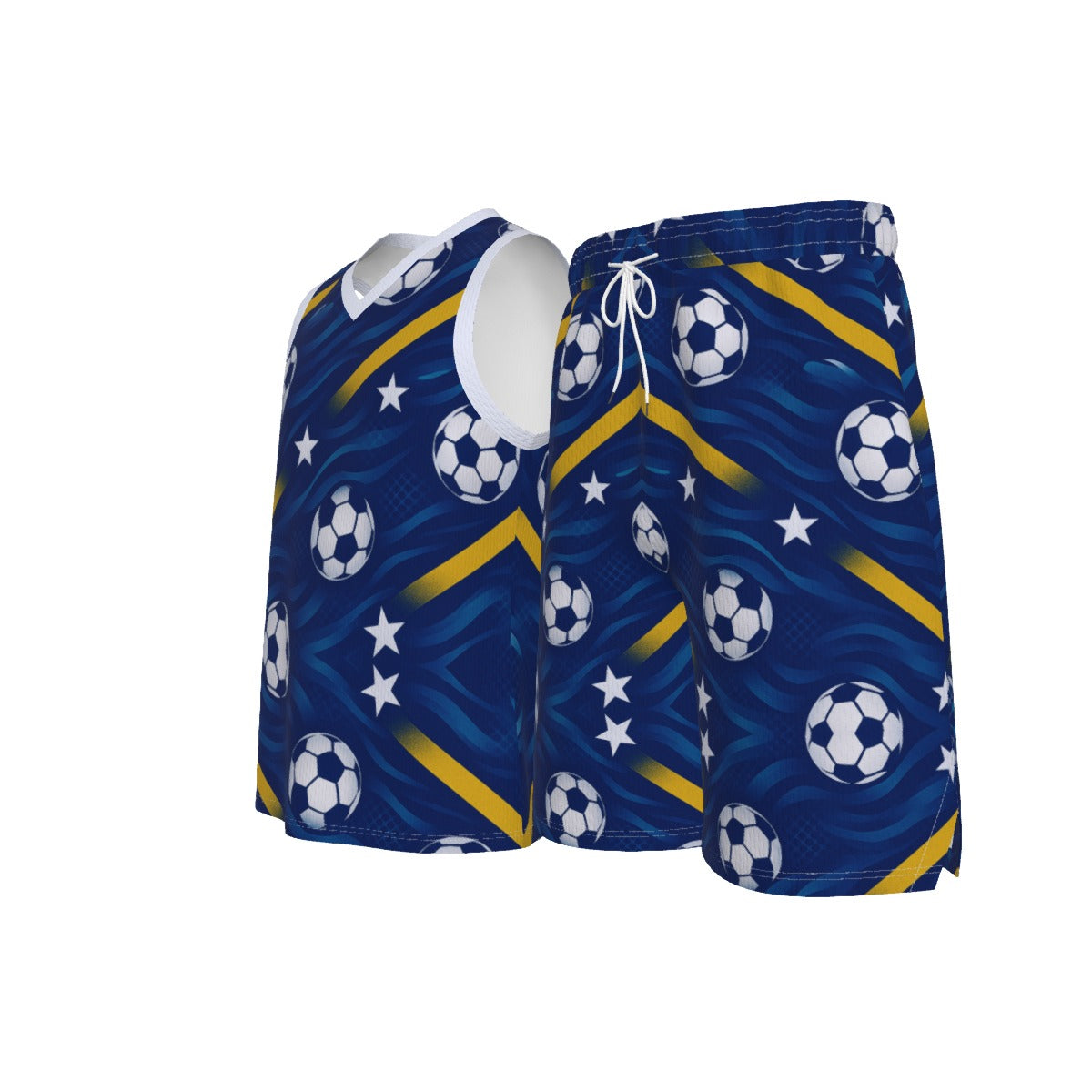 All-Over Print Men's V Neck Basketball Suit