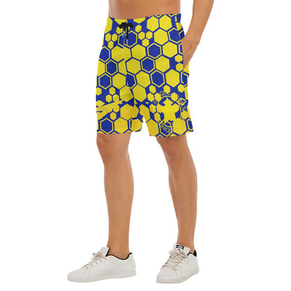 All-Over Print Men's Beach Shorts With Elastic Waist