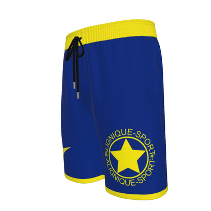 All-Over Print Men's Beach Shorts With Elastic Waist
