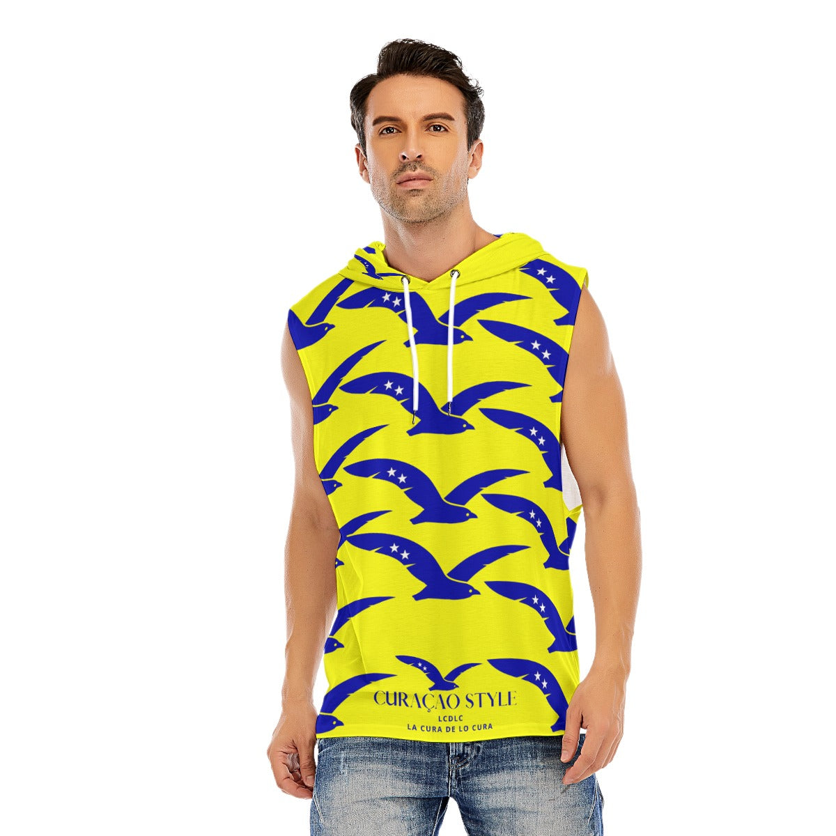 All-Over Print Men’s Sleeveless Pullover Hoodie