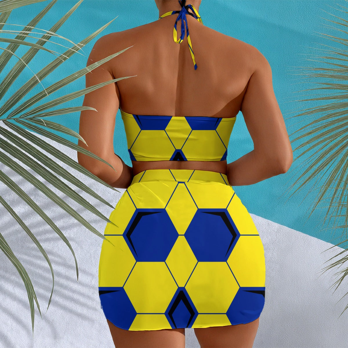All-Over Print Women's Halter Neck swimming Suit