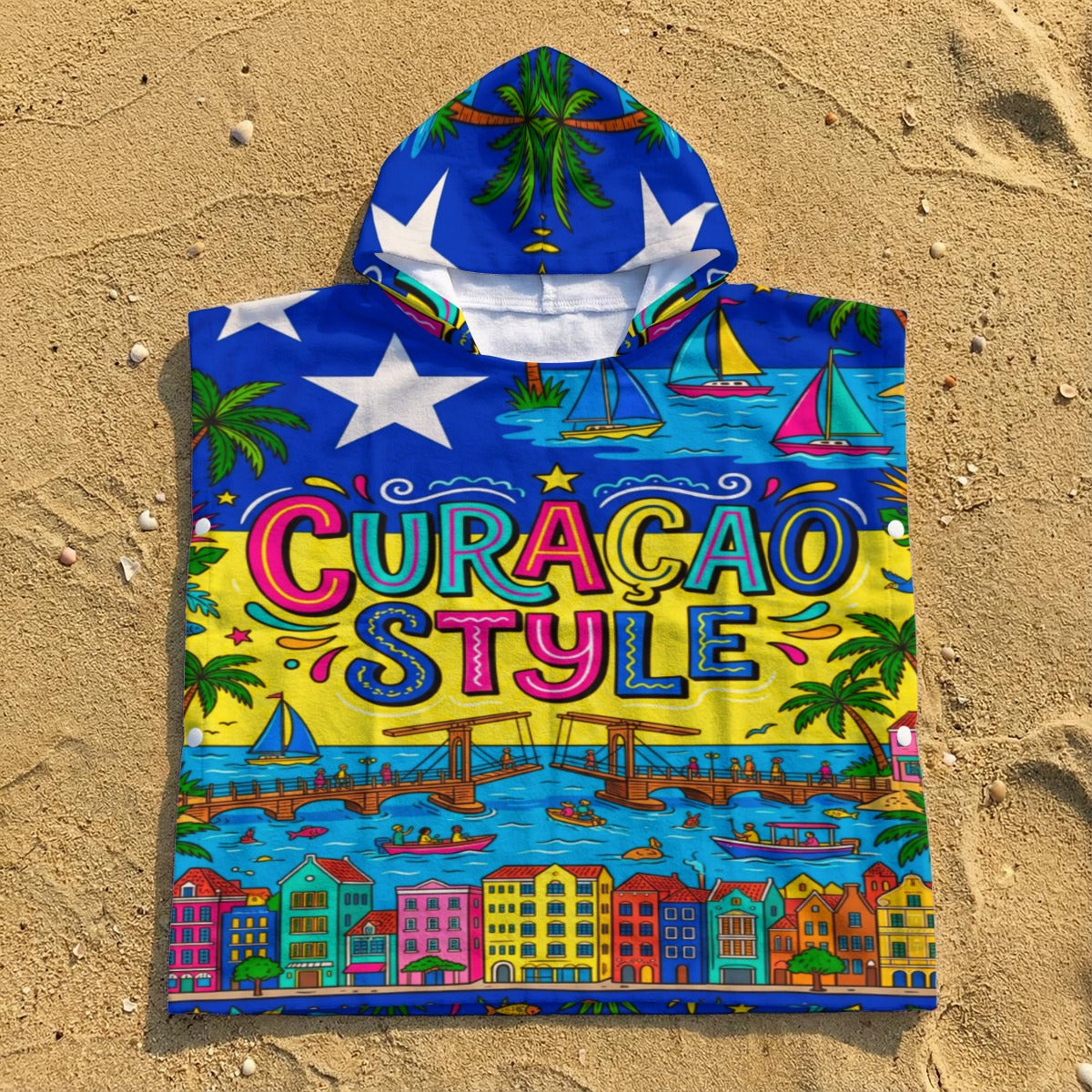Kids Hooded Beach Towel Poncho