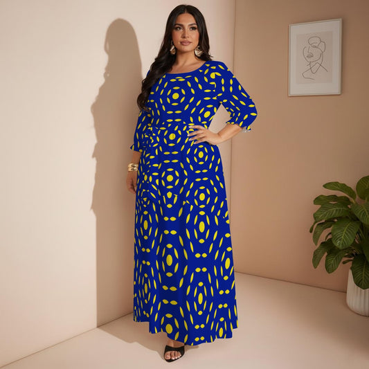 Curaçao All-Over Print Women’s Maxi Dress|Plus Size - Caribbean Island Style