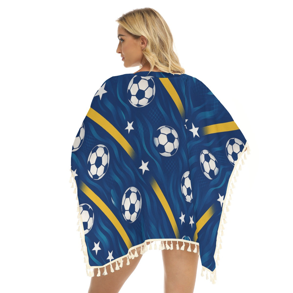 All-Over Print Women's Square Fringed Shawl