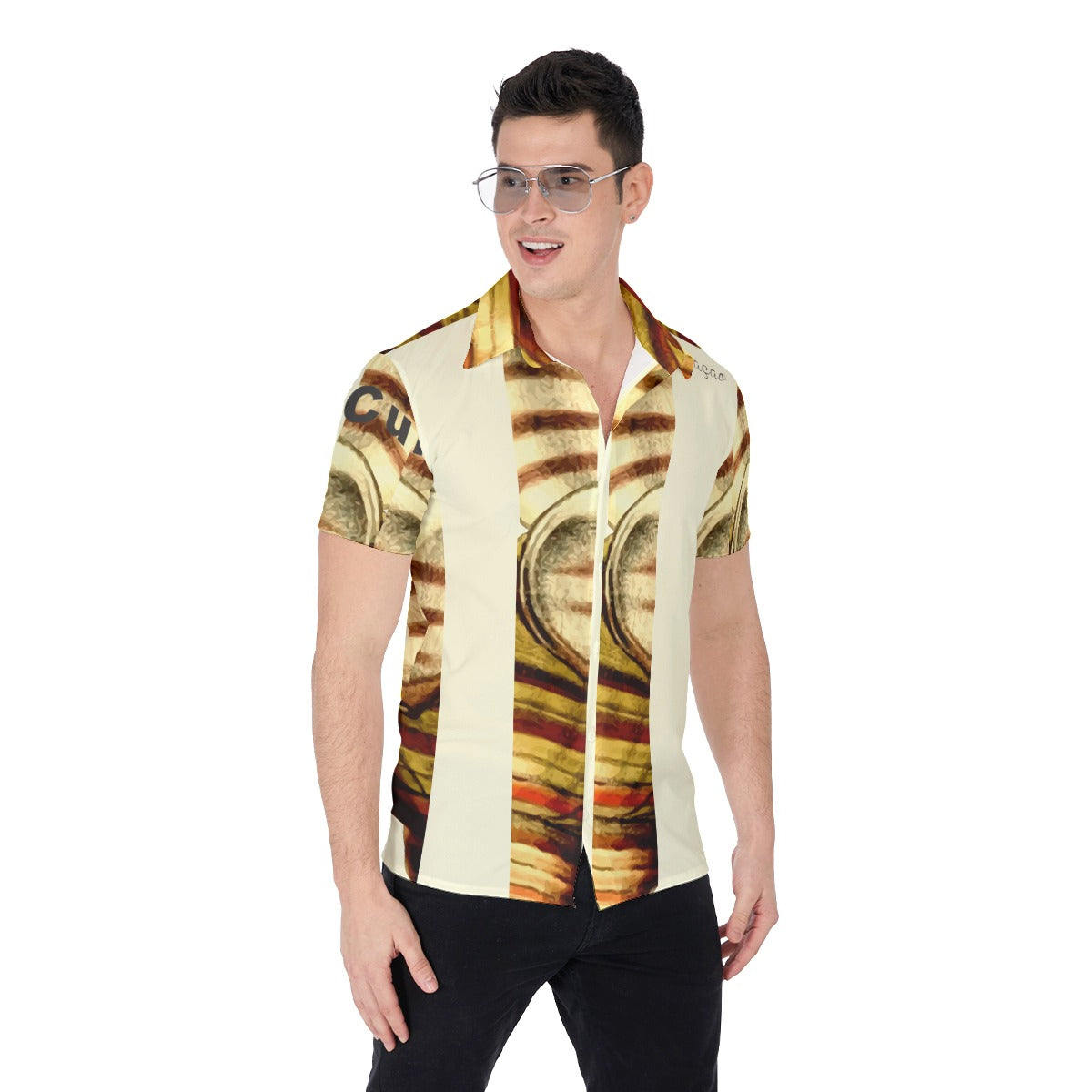 Curacao Flag Color Men's Shirt