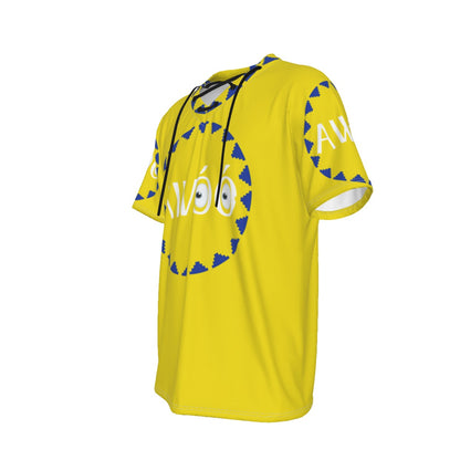 All-Over Print Men's Short Sleeve T-shirt with Neckline Tie