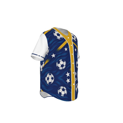 All-Over Print Men's Short Sleeve Baseball Jersey With Pinstripes
