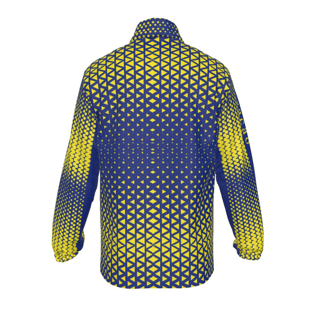 All-Over Print Men's Stand-up Collar Zip-up Windproof Jacket