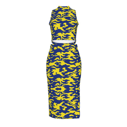 All-Over Print Women's Tank Top & Split High Skirt Set