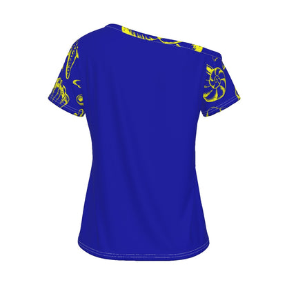 All-Over Print Women's Off-Shoulder T-shirt