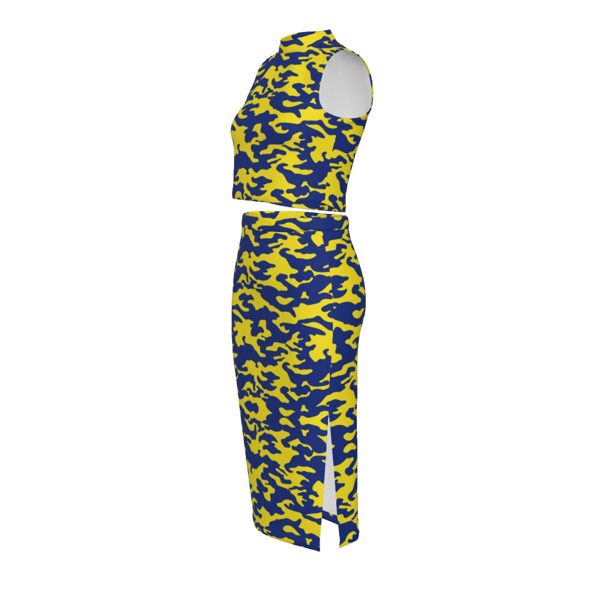 All-Over Print Women's Tank Top & Split High Skirt Set