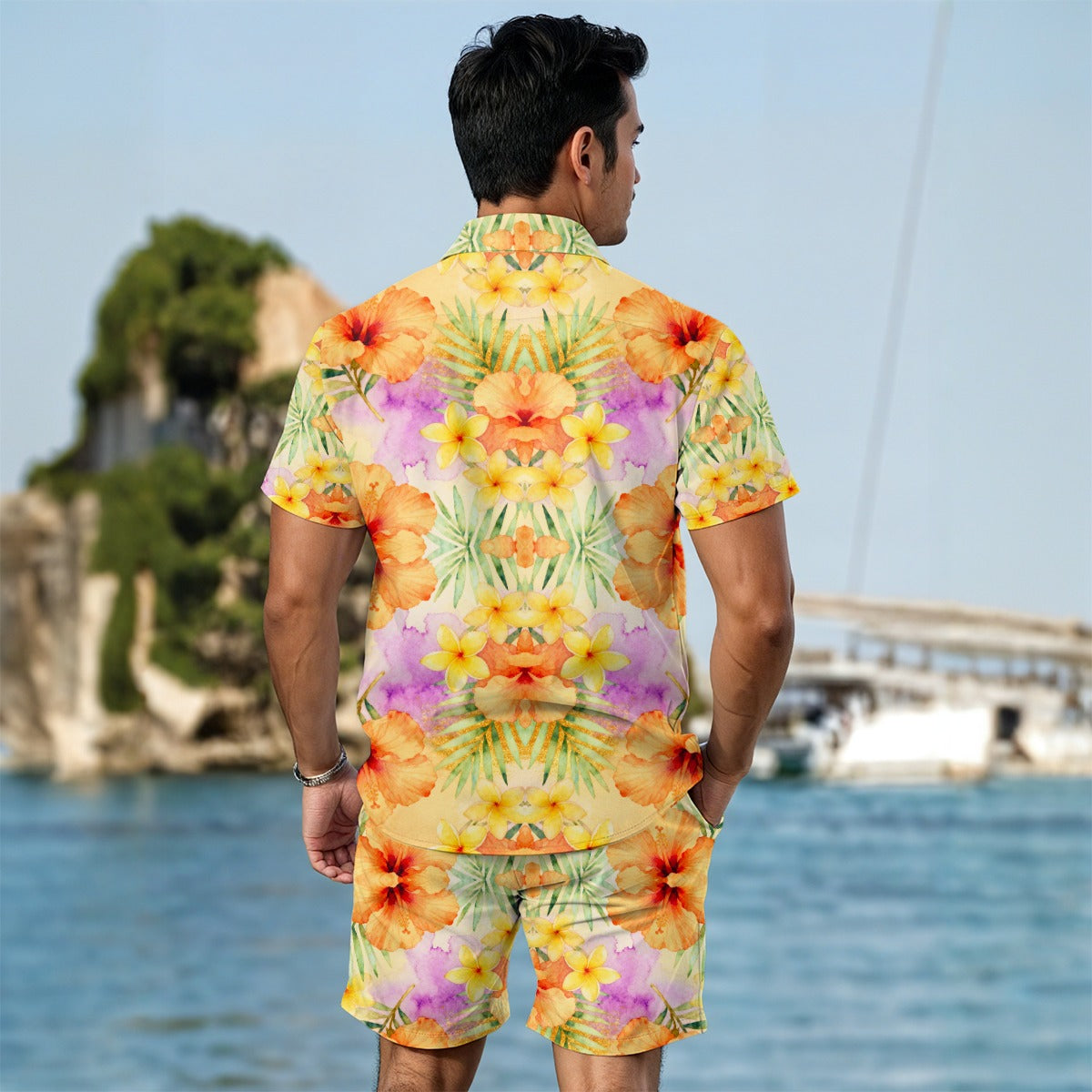All-Over Print Men's Summer Shirt Set