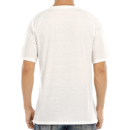All-Over Print Men's Raglan Sleeve T-shirt With Button Closure