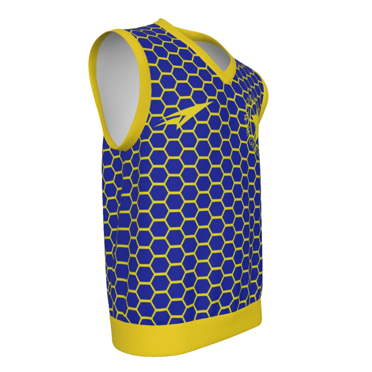 All-Over Print Men's Imitation Knitted V-neck Vest