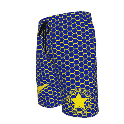 All-Over Print Men's Beach Shorts With Elastic Waist