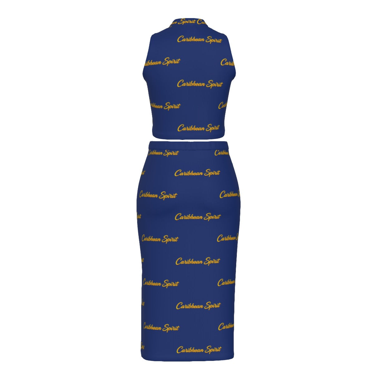 All-Over Print Women's Tank Top & Split High Skirt Set