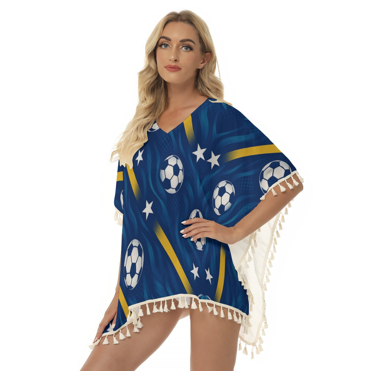 All-Over Print Women's Square Fringed Shawl