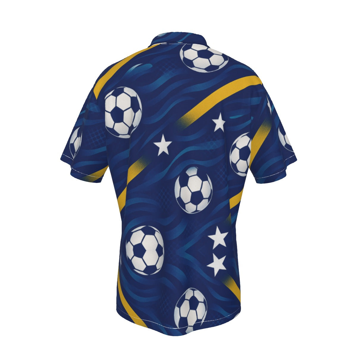 All-Over Print Men's Hawaiian Shirt With Button Closure