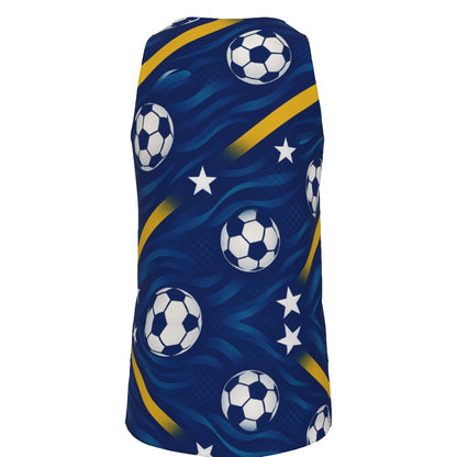All-Over Print Men's Curved Hem Long Tank Top
