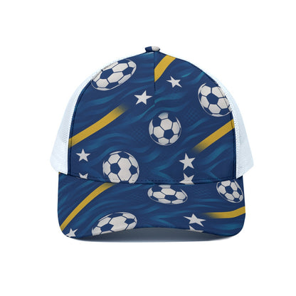 Unisex Trucker Hat With White Half-mesh