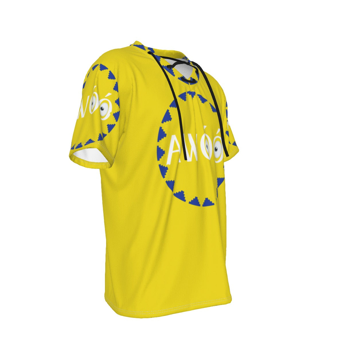All-Over Print Men's Short Sleeve T-shirt with Neckline Tie