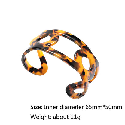 Curaçao acrylic leopard print Bracelet