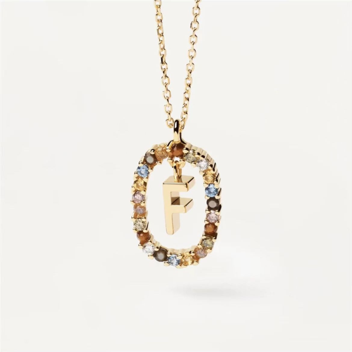 Curaçao colored rhinestone necklace