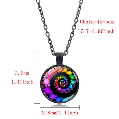 Curaçao colorful spiral swirl Necklace