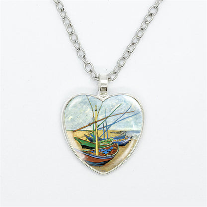 Curaçao Heart artistic style Necklace