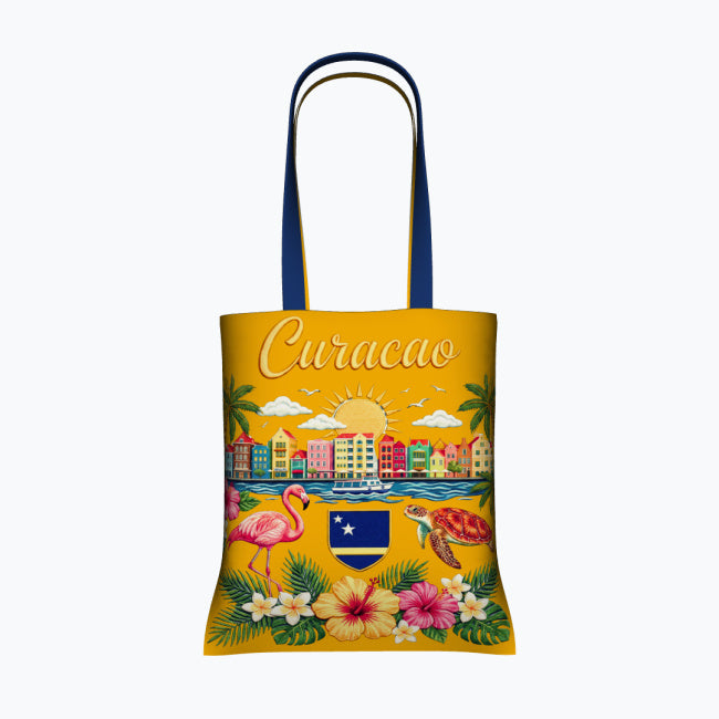 Curaçao Cotton Tote Bag | All-Over Print